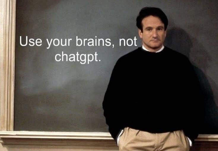 Use your brains, not chatgpt.