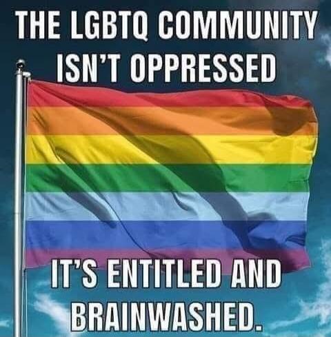 THE LGBTQ COMMUNITY ISN'T OPPRESSED IT'S ENTITLED AND BRAINWASHED.