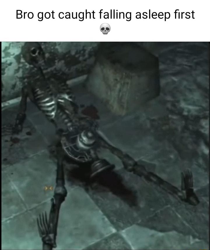 Bro got caught falling asleep first