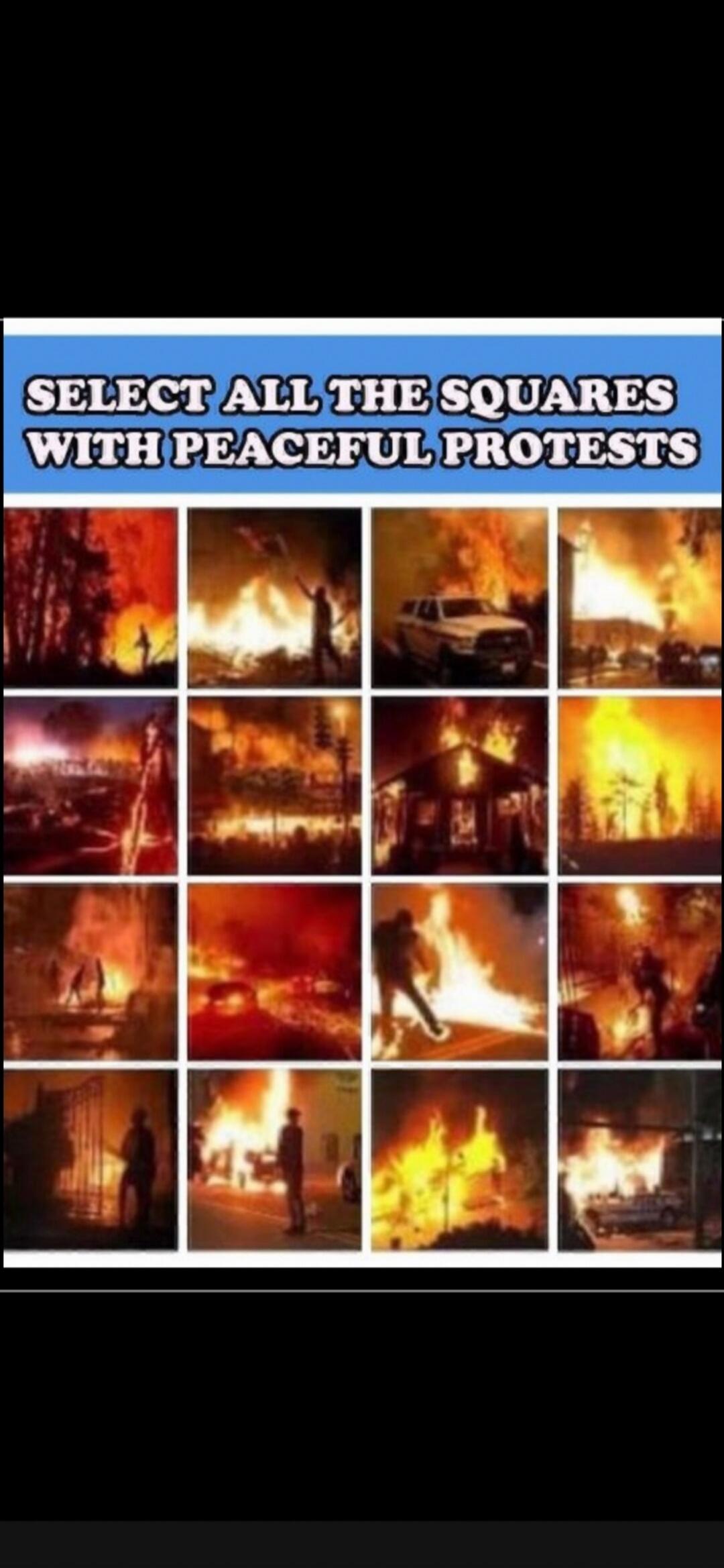 SELECT ALL THE SQUARES WITH PEACEFUL PROTESTS