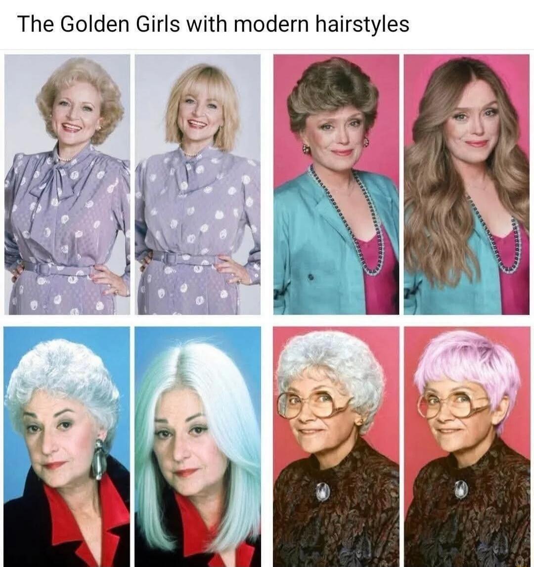 The Golden Girls with modern hairstyles