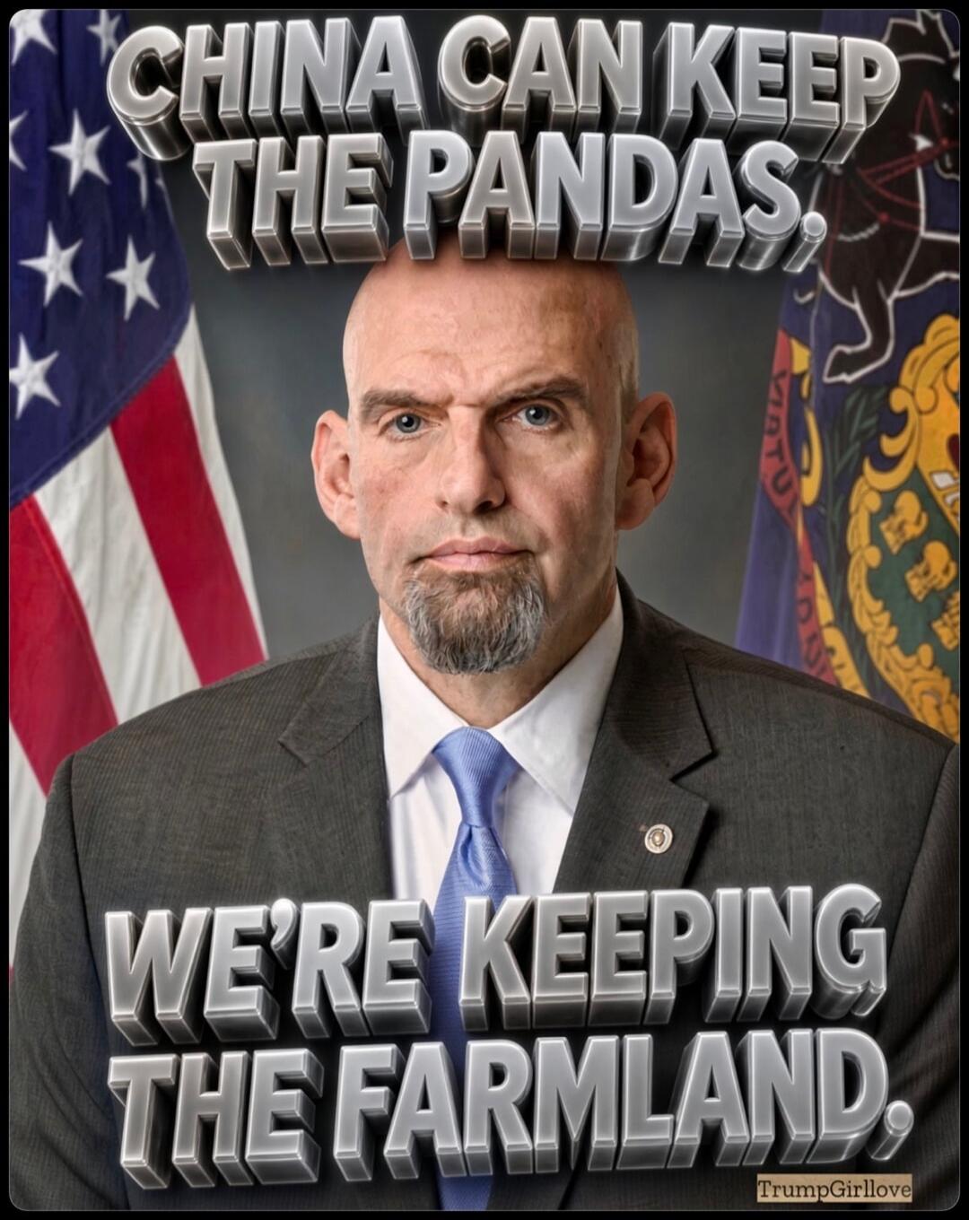 CHINA CAN KEEP THE PANDAS, WE'RE KEEPING THE FARMLAND.
