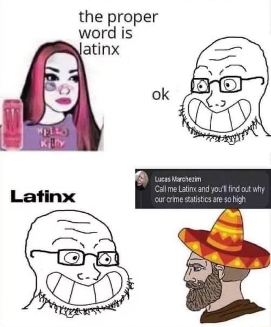 the proper word is atinx