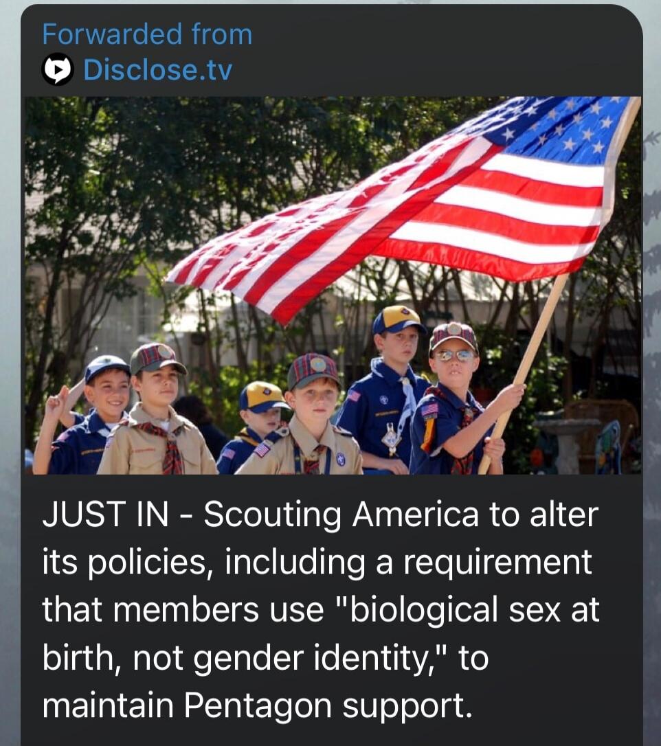 JUST IN - Scouting America to alter its policies, including a requirement that members use 