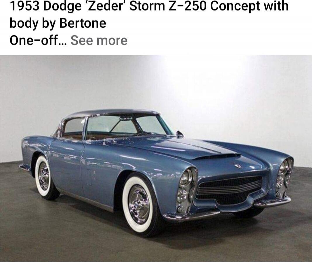 1953 Dodge 'Zeder' Storm Z-250 Concept with body by Bertone One-off... See more Session ID: 1020799.