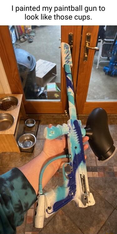 painted my paintball gun to look like those cups
