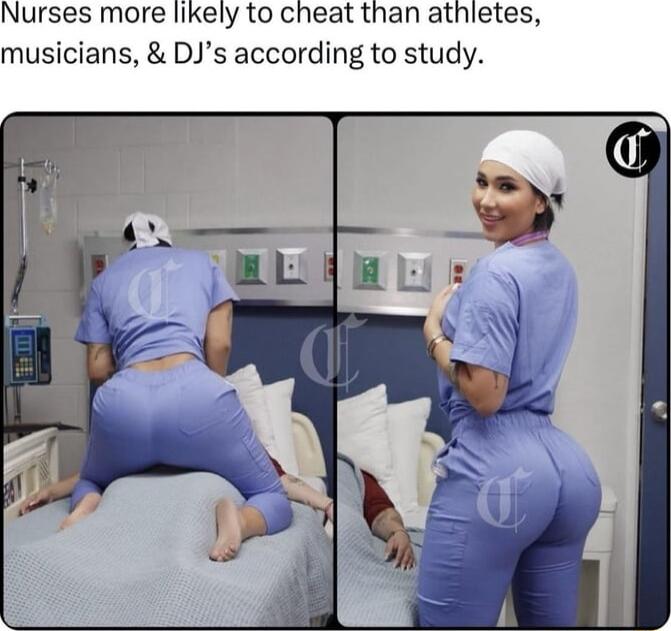 Nurses more likely to cheat than athletes musicians DJs according to study