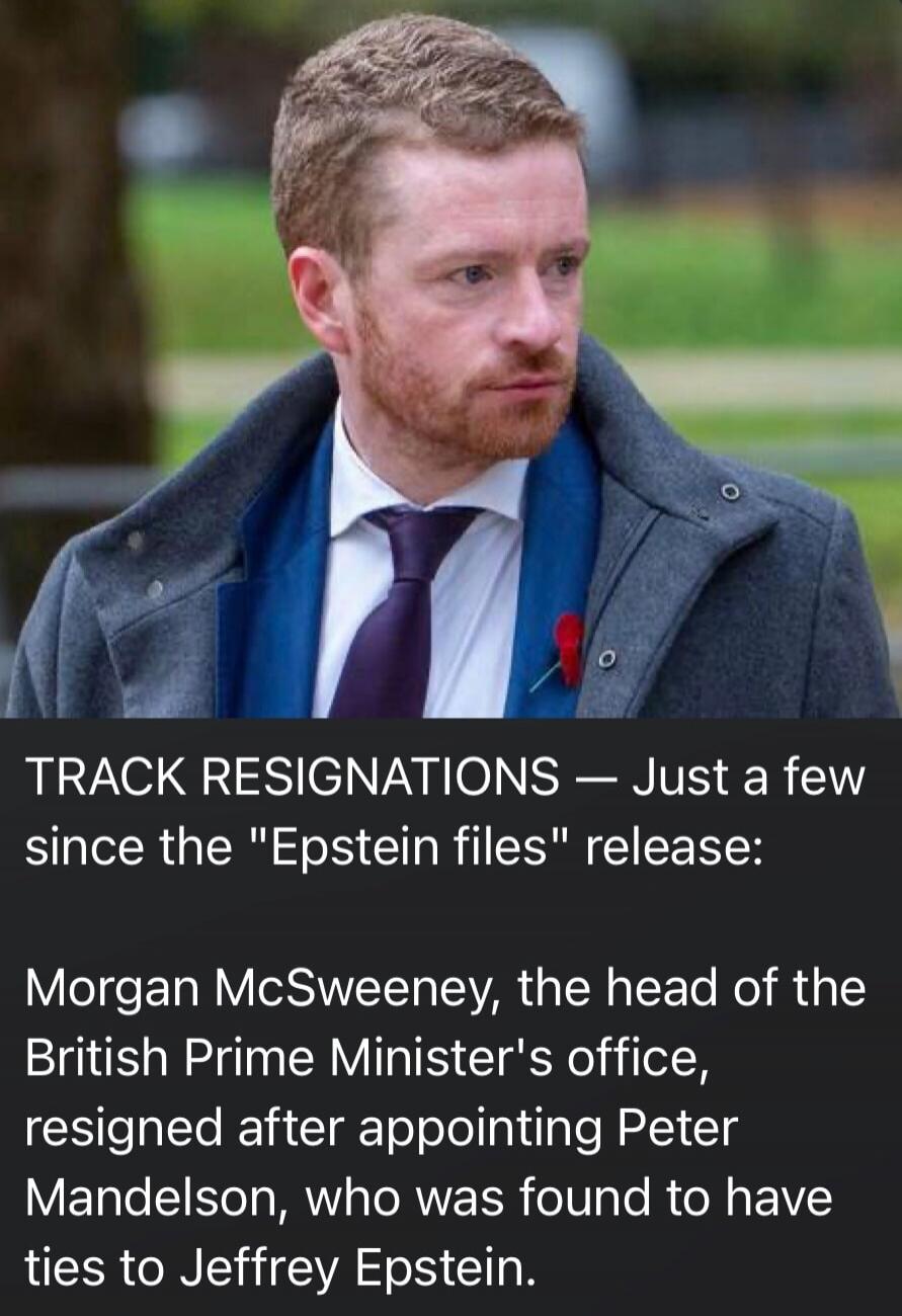 TRACK RESIGNATIONS — Just a few since the 