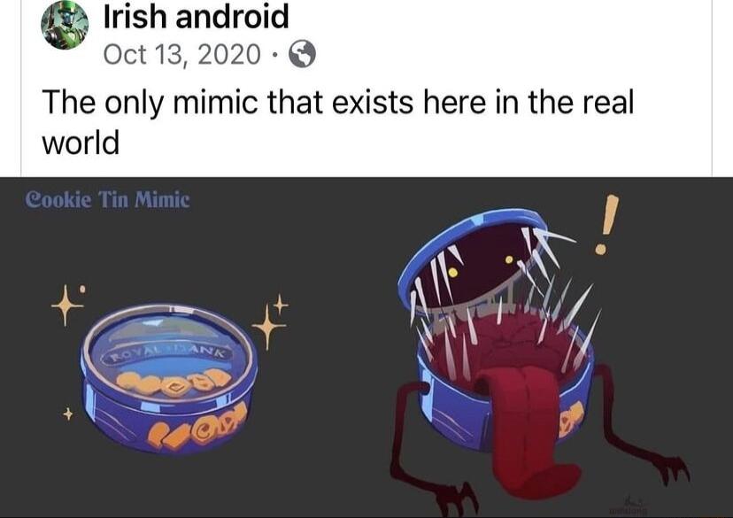 2 Irish android Oct 132020 Q The only mimic that exists here in the real world