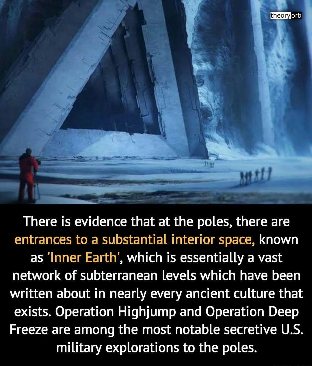 There is evidence that at the poles there are ELUE LR GERTE I E IR T E I G W ECRLLETR T WV T REREL LEE R R network of subterranean levels which have been written about in nearly every ancient culture that exists Operation Highjump and Operation Deep Freeze are among the most notable secretive US military explorations to the poles