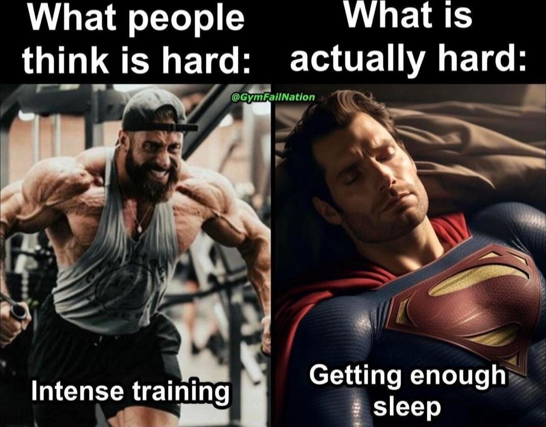 What people LALEIRE think is hard actually hard e l 3 Intense tralnlng Getting enough Py sleep