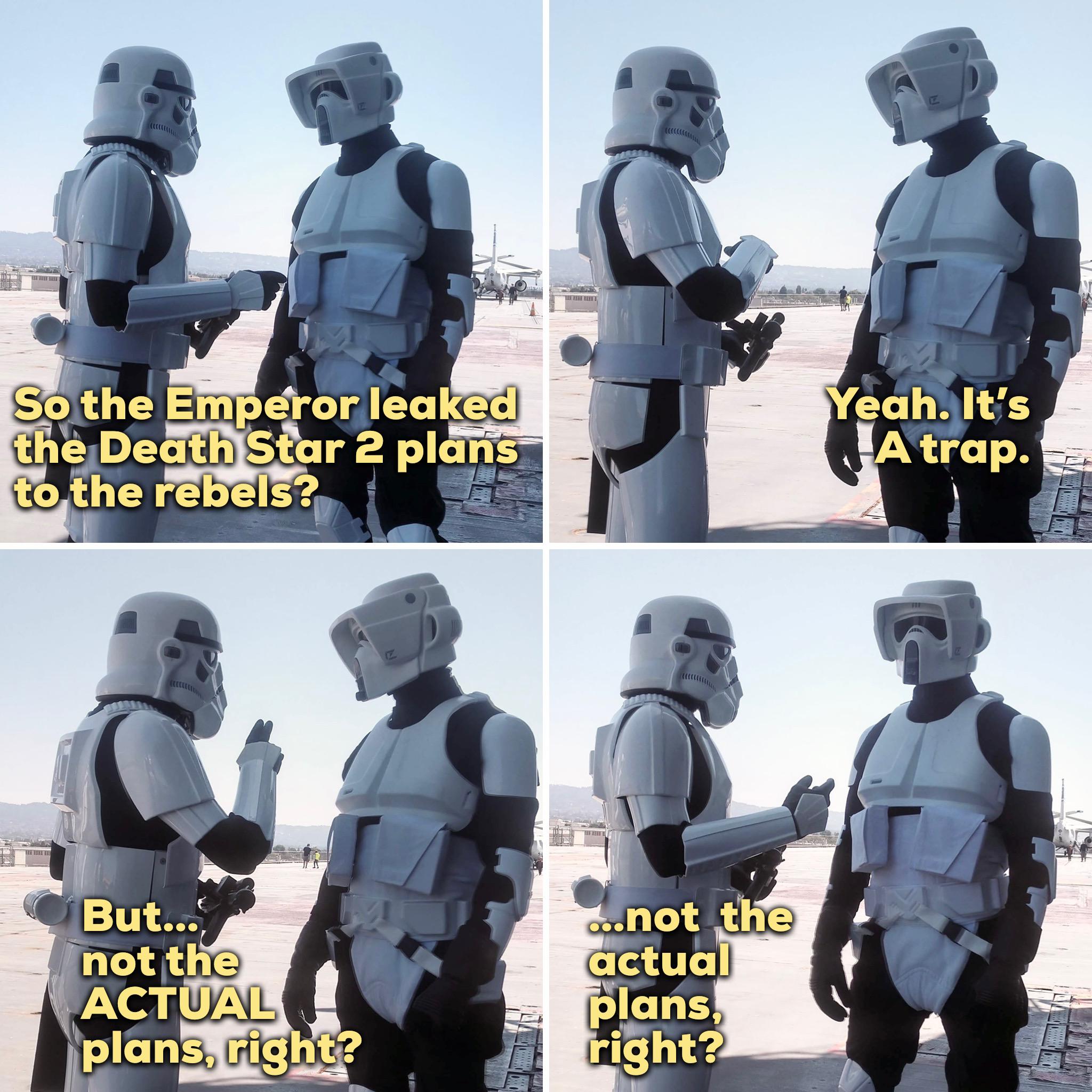 S_ the EmpeTror leaked he DeaESiar 2 plans o the rebels T