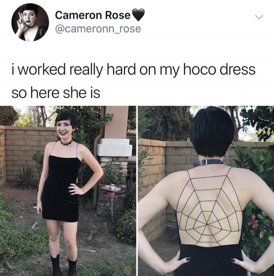 i worked really hard on my hoco dress so here she is