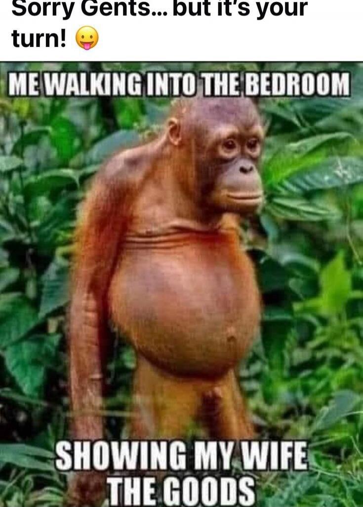 Sorry Gents... but it's your turn! 😛 ME WALKING INTO THE BEDROOM SHOWING MY WIFE THE GOODS