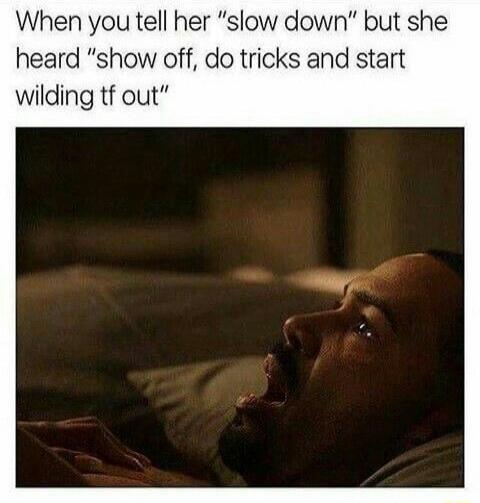 When you tell her 
