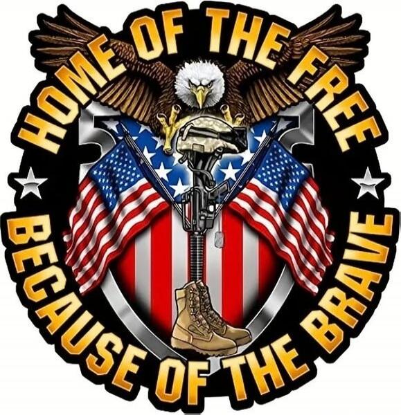 HOME OF THE FREE BECAUSE OF THE BRAVE