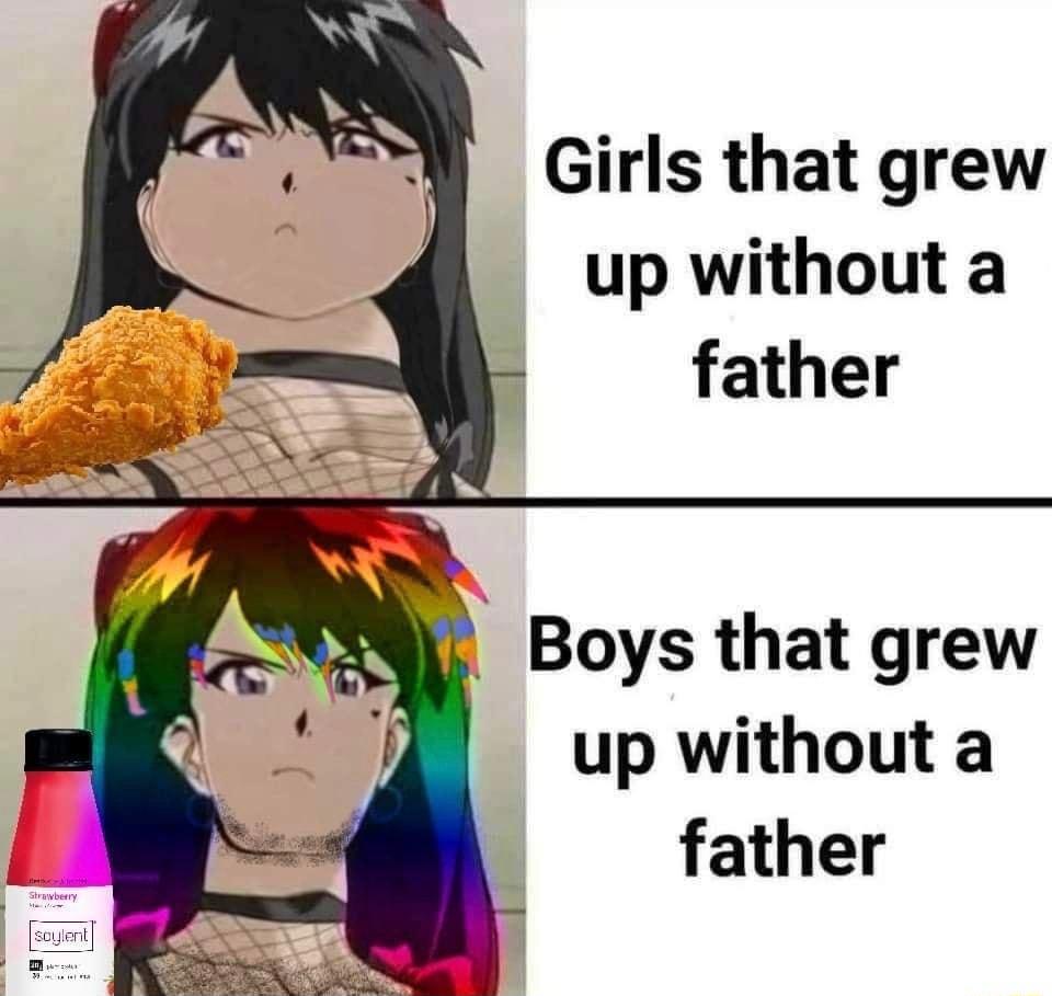 Girls that grew up without a Boys that grew up without a father