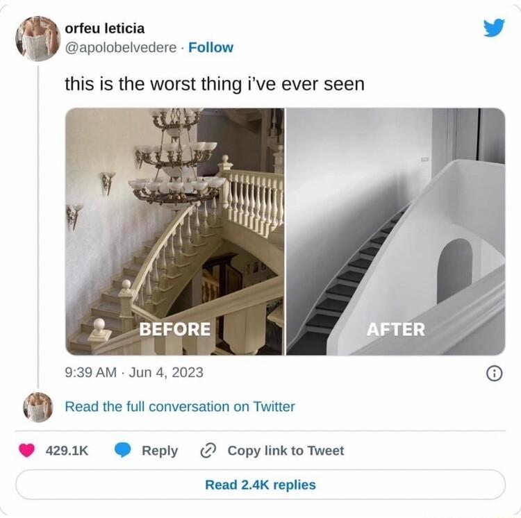 orfeu leticia v cavoicbeivedere Fotlow this is the worst thing ive ever seen 939 AM Jun 4 2023 s e ot conrssion o er 4299k Reply Copylink to Tweet Read 24K replies