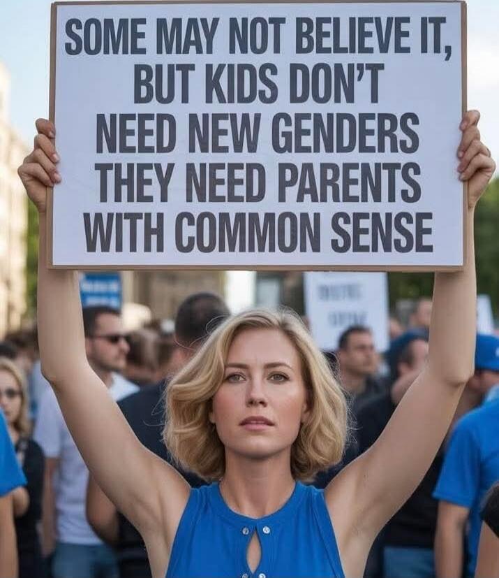 SOME MAY NOT BELIEVE IT, BUT KIDS DON'T NEED NEW GENDERS THEY NEED PARENTS WITH COMMON SENSE