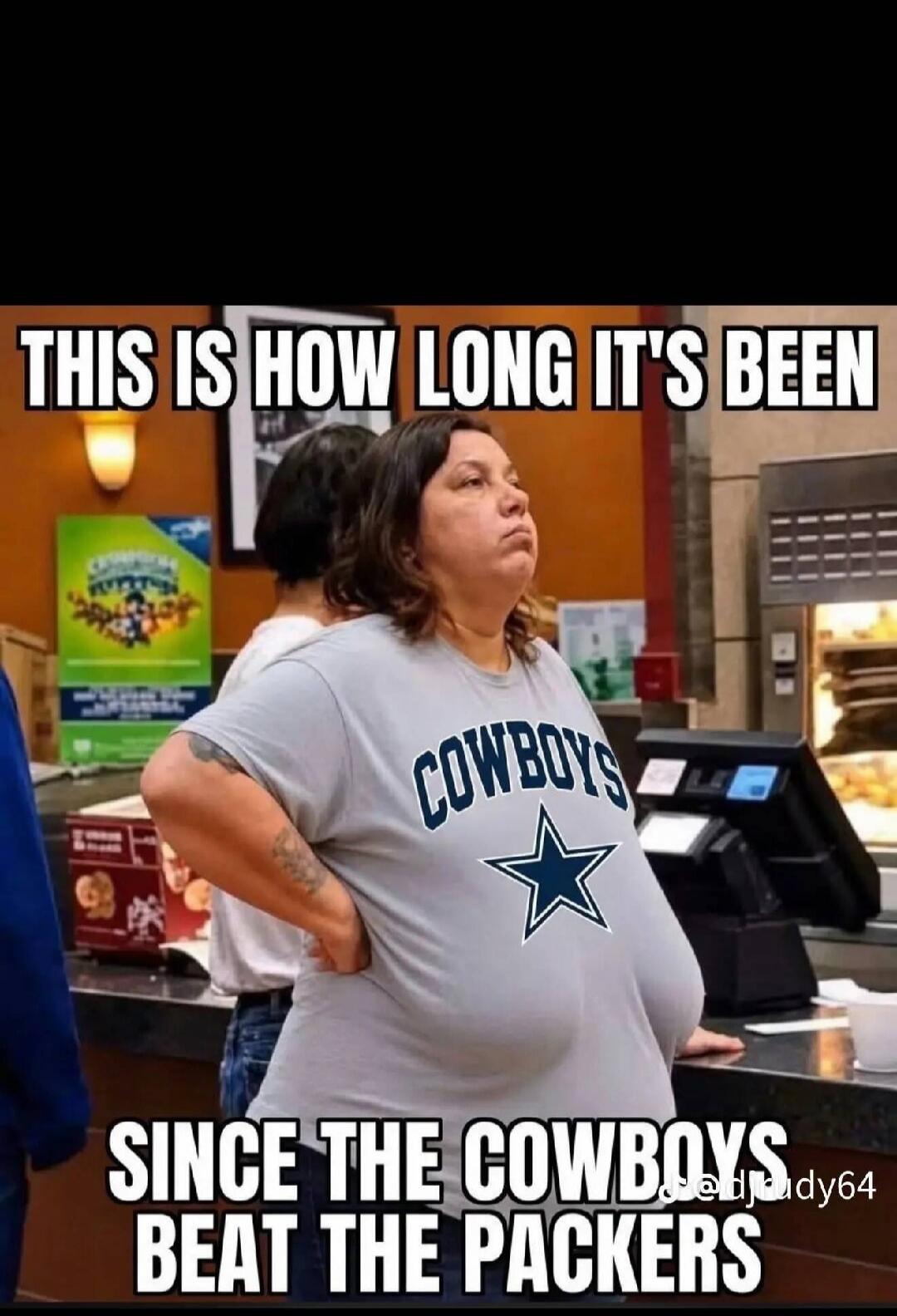 THIS IS HOW LONG IT'S BEEN SINCE THE COWBOYS BEAT THE PACKERS