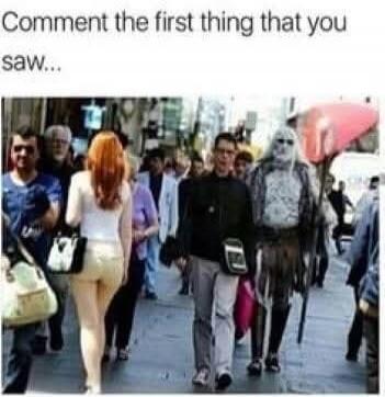 Comment the first thing that you saw...
