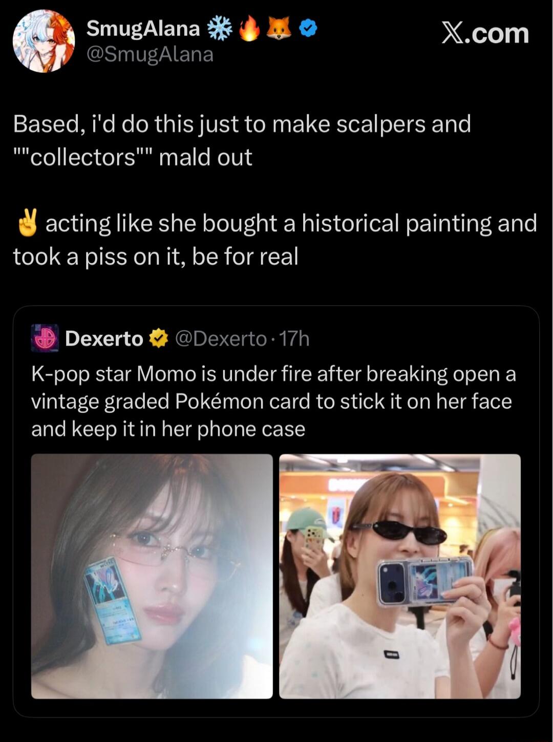 SmugAlana: Based, I'd do this just to make scalpers and 