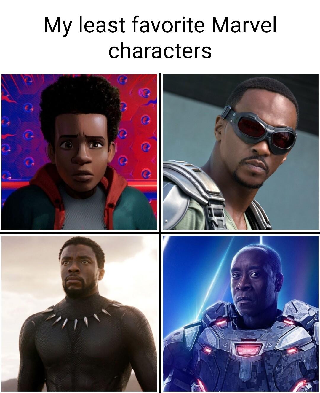 My least favorite Marvel characters