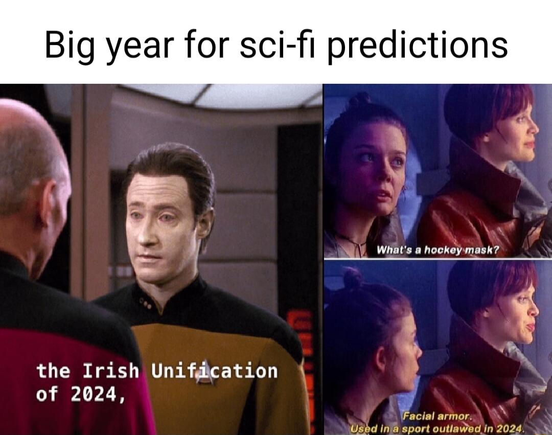 Big year for sci fi predictions w 8 2 the Irish Unifdcation of 2024
