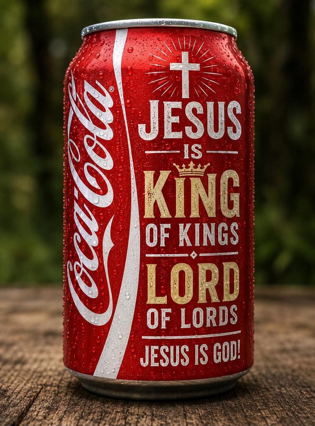 Coca-Cola JESUS IS KING OF KINGS LORD OF LORDS JESUS IS GOD!