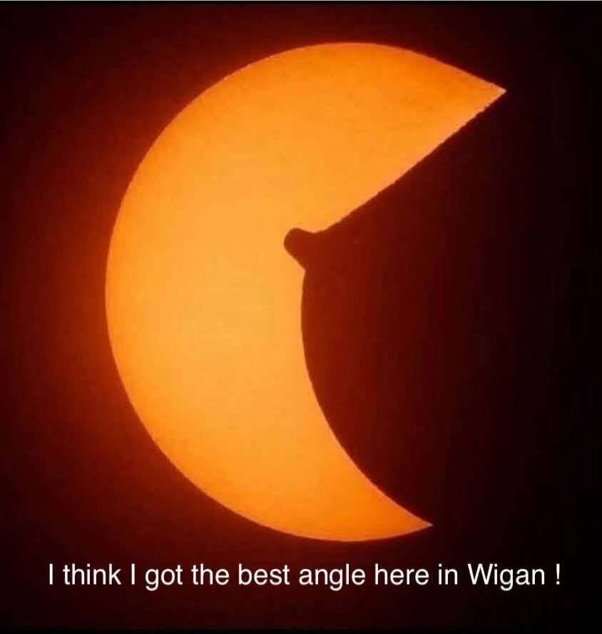 I think I got the best angle here in Wigan !