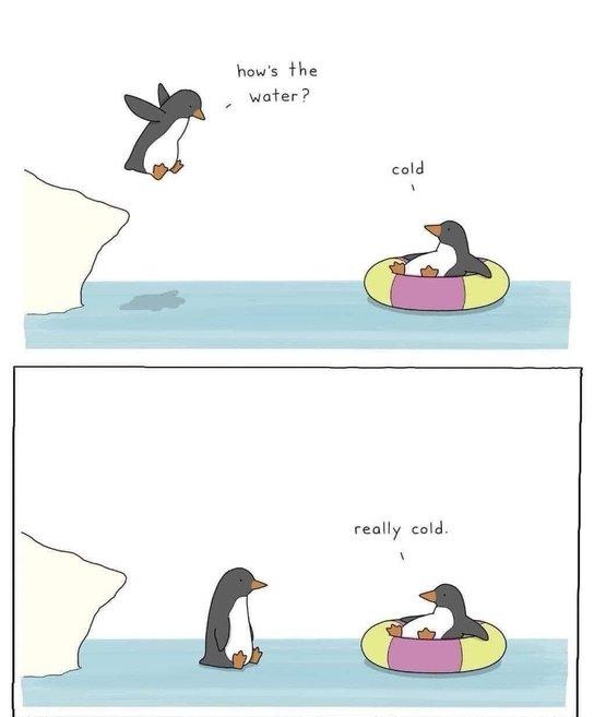 fows the water cold really cold Sizcimo e aoFi om