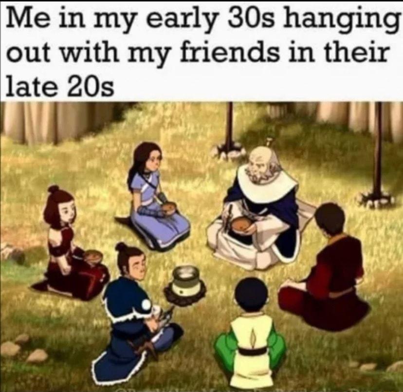 Me in my early 30s hanging out with my friends in their