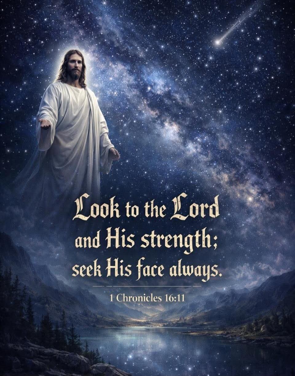 Look to the Lord and His strength; seek His face always. 1 Chronicles 16:11