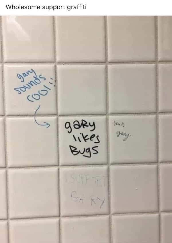 Wholesome support graffiti