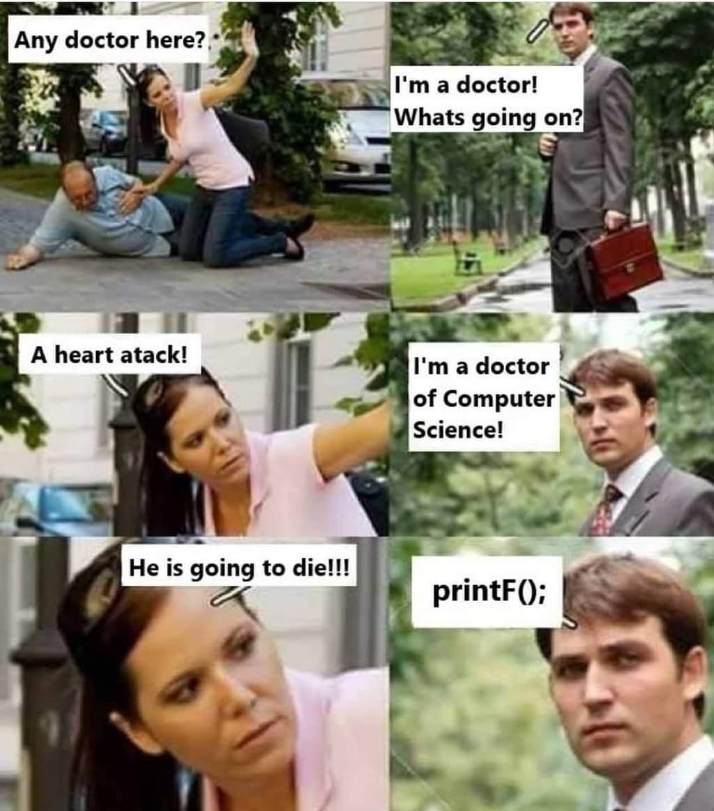 Any doctor here 44 Im a doctor Whats going on of Computer Science