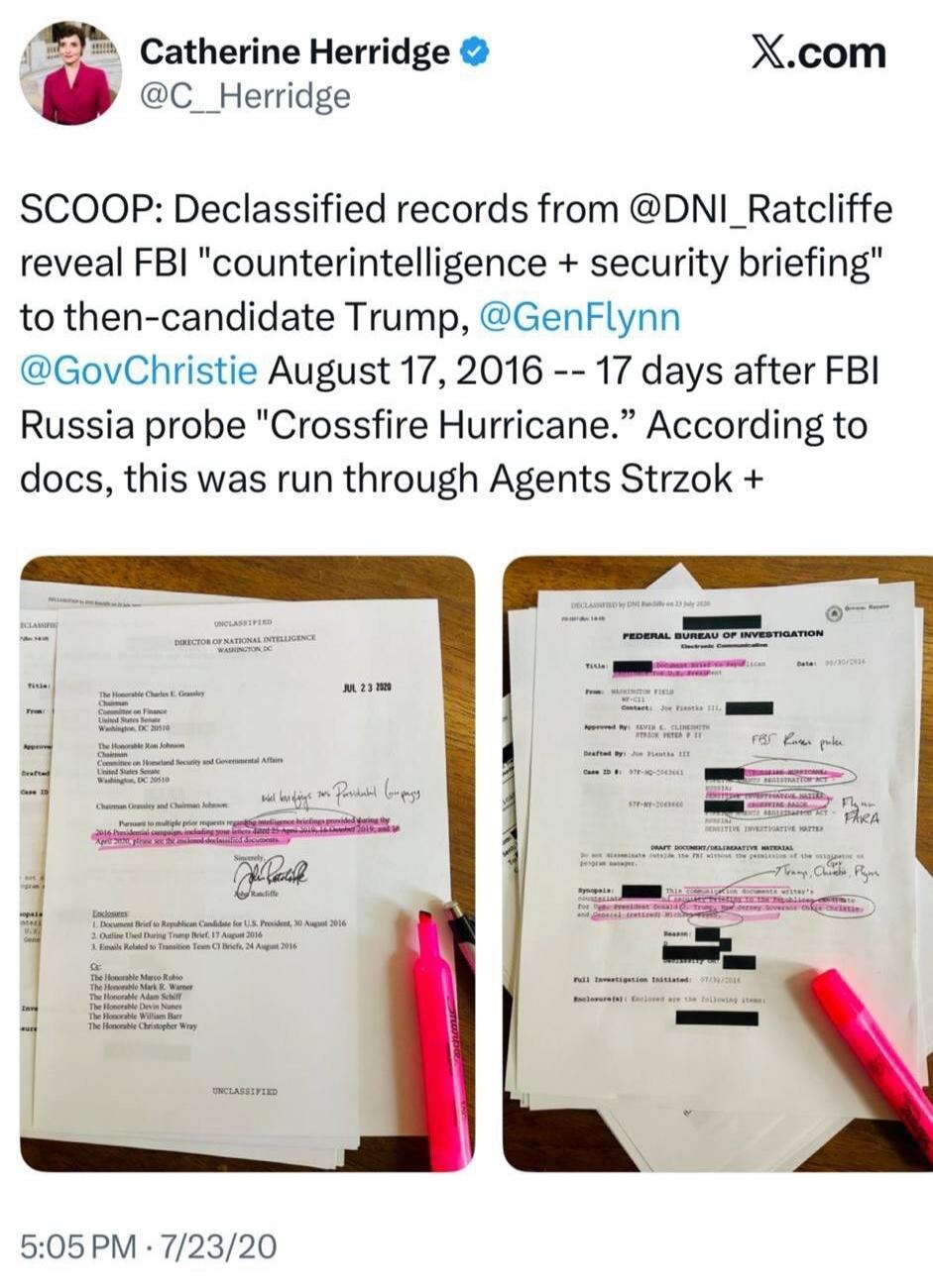 Catherine Herridge SCOOP: Declassified records from DNI Ratcliffe reveal FBI 