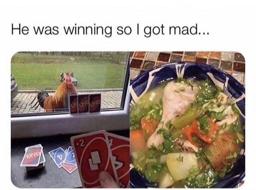 He was winning so got mad