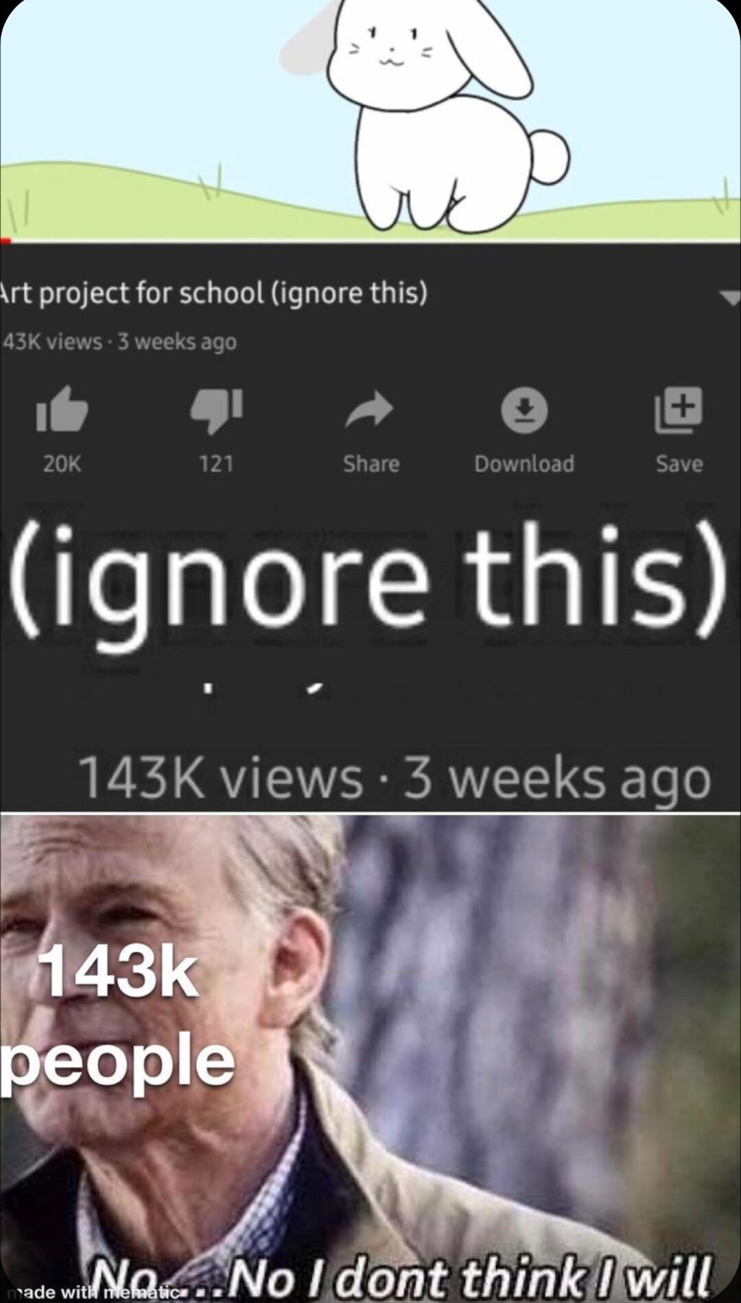 rt project for school ignore this v 1 at ignore this 143K views 3 WS e N euNoZZNo dont think Iwill
