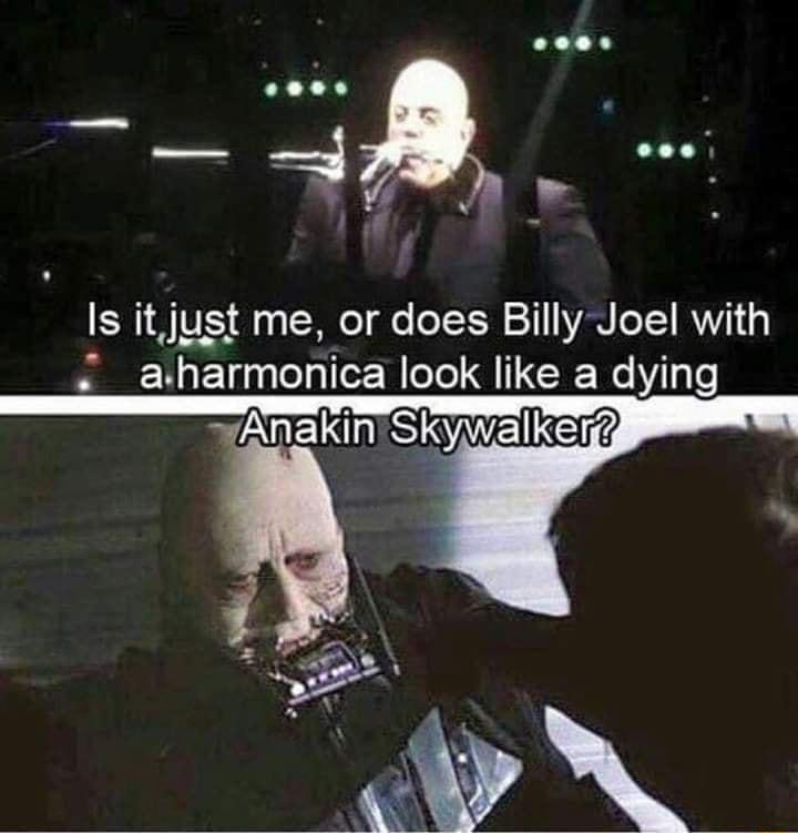 eens Is it just me or does Billy Joel with a harmonlca look like a dying