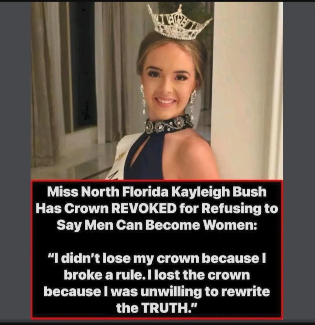 Miss North Florida Kayleigh Bush Has Crown REVOKED for Refusing to Say Men Can Become Women: 