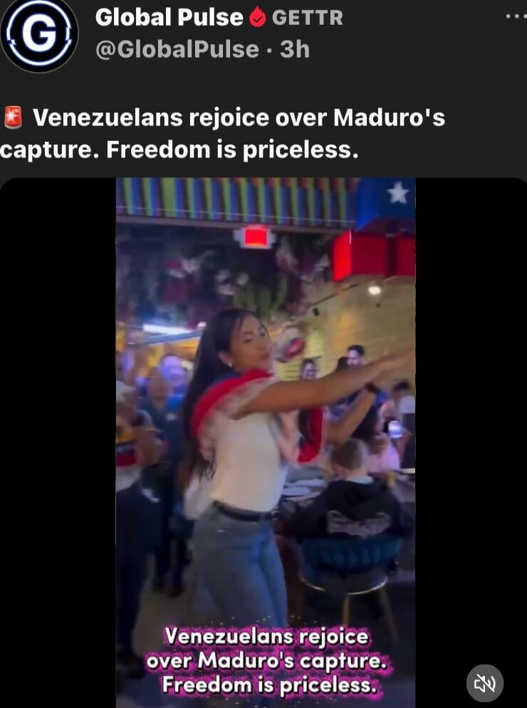 Venezuela rejoices over Maduro's capture. Freedom is priceless. Venezuelans rejoice over Maduro's capture. Freedom is priceless.