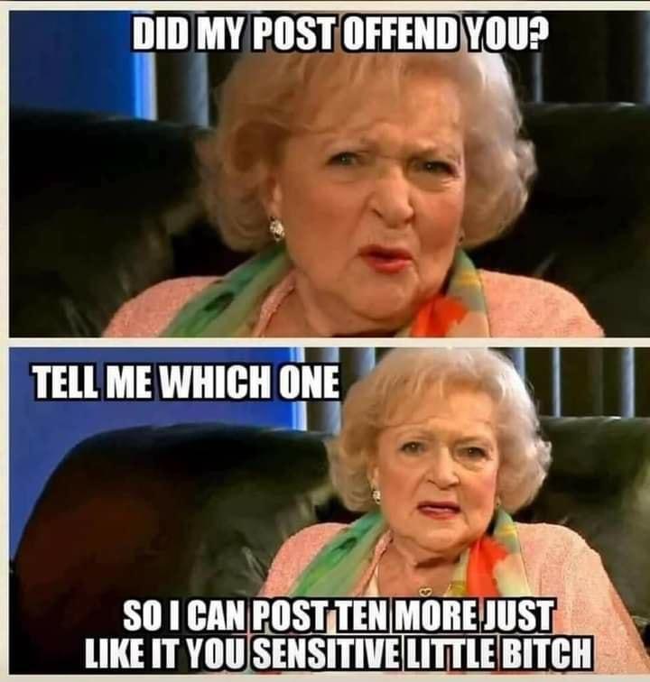 DID MY POSTOFFENDYOU LIKE IT YOUSENSITIVELITTLE BITCH