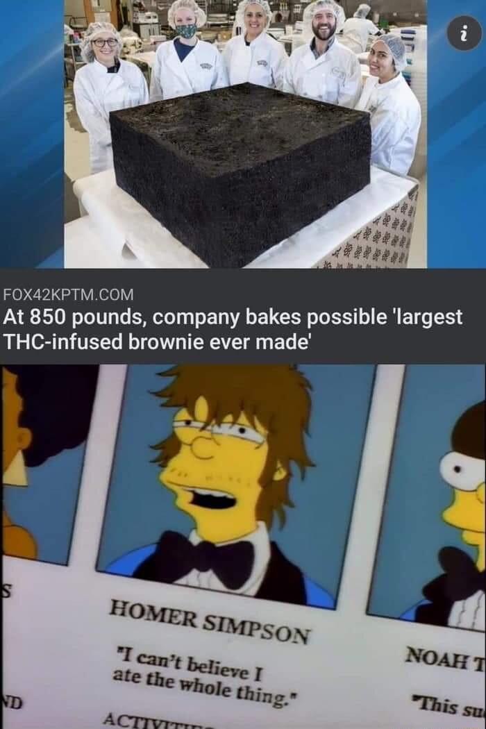FOX42KPTMCOM At 850 pounds company bakes possible largest THC infused brownie ever made