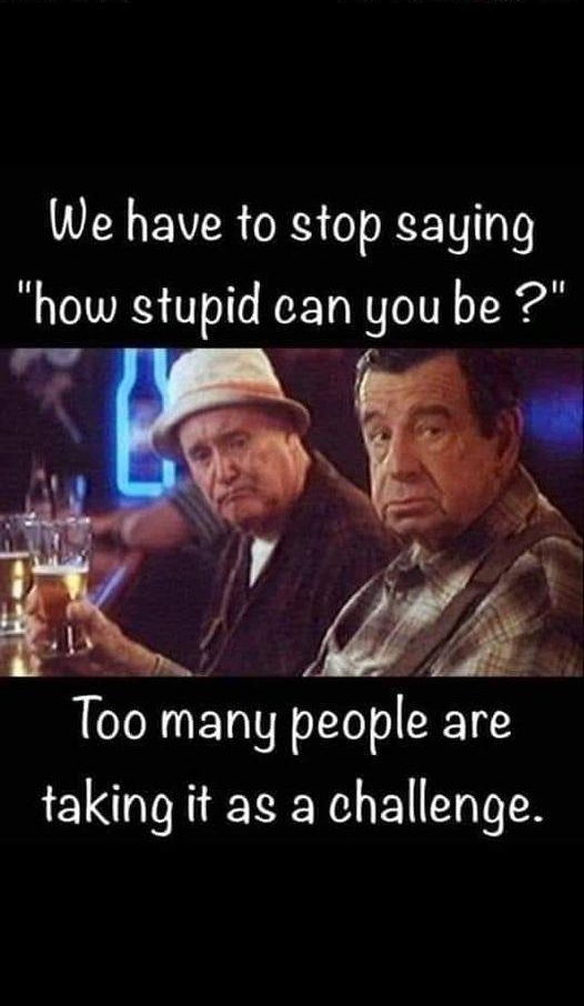 We have to stop saying how stupid can you be 2 4 Too mng people are taking it as a challenge