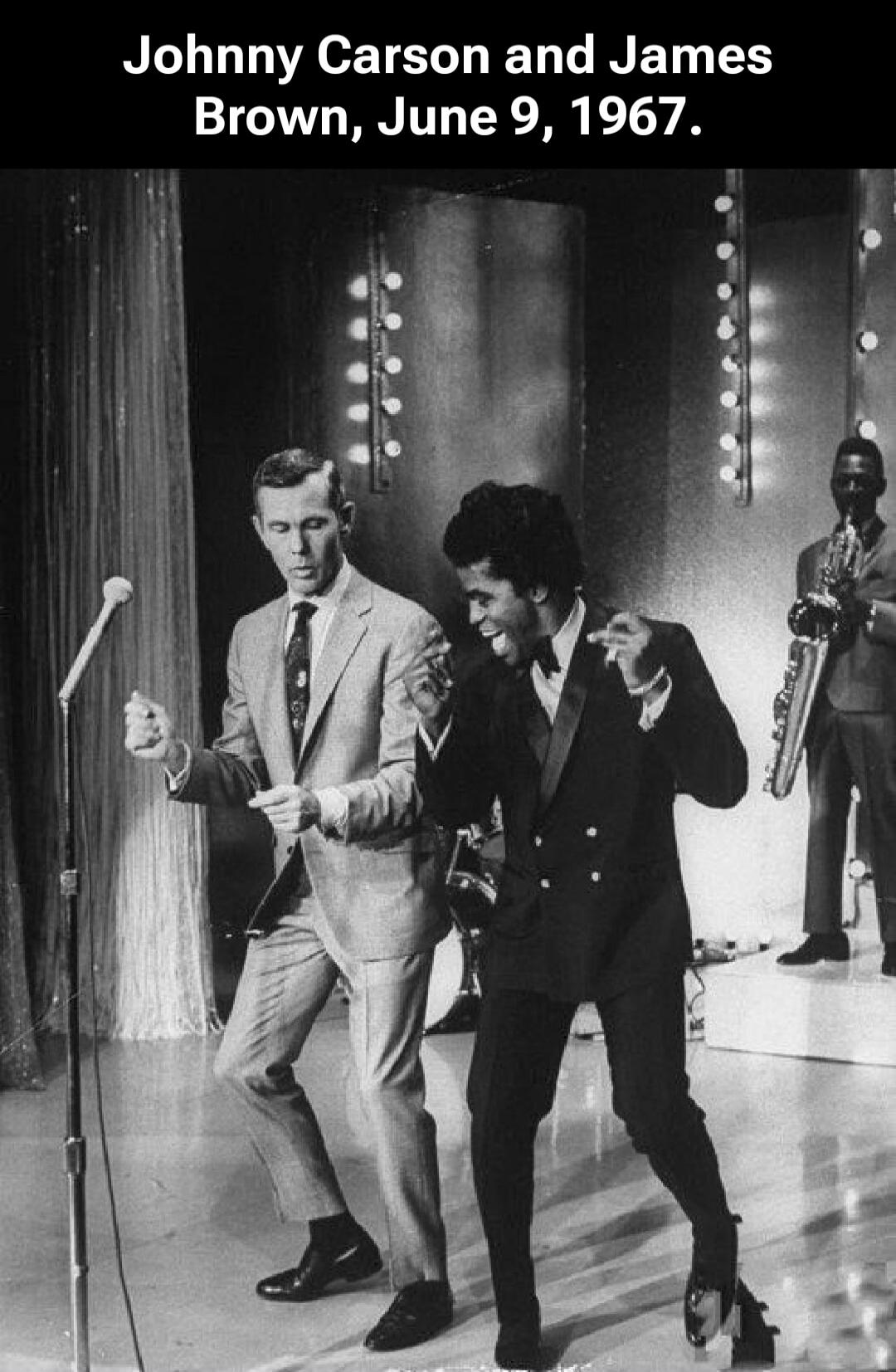 Johnny Carson and James Brown, June 9, 1967.