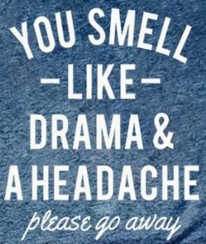 YOU SMELL -LIKE- DRAMA & A HEADACHE please go away