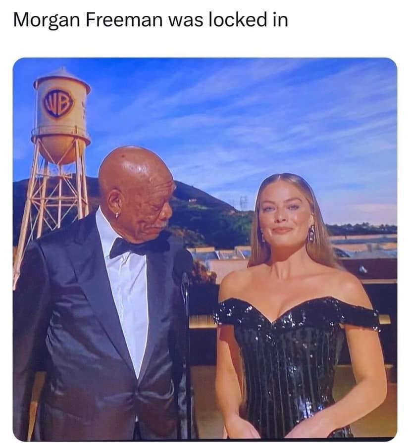 Morgan Freeman was locked in