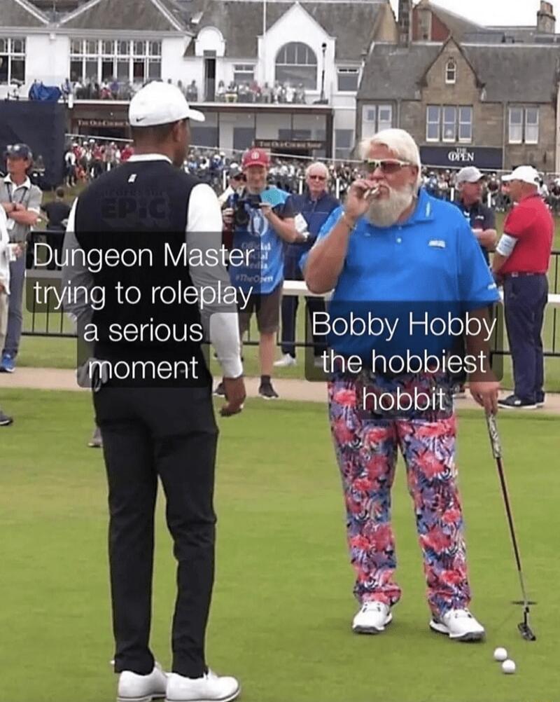 il e i Dungeon Master J y i ielele Hobby J trying to rolepla LRSI moment the hobbiest v Z hobbit AT