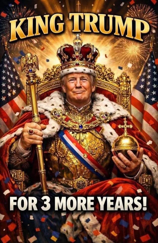 KING TRUMP FOR 3 MORE YEARS!
