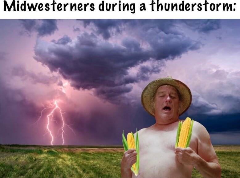 idwesterners during a thunderstorm B